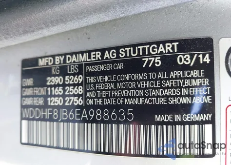 2014 Mercedes-Benz E 350 4Matic z USA, uszkodzony, nr VIN WDDHF8JB6EA988635